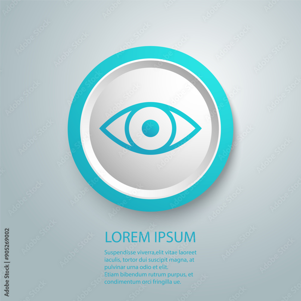 Eye icon vector. Eye symbol. Linear style sign for mobile concept and web design. Eye symbol illustration. Pixel vector graphics - Vector Eye icon vector. Eye symbol. Linear style sign for mobile concept and web design. Eye symbol illustration. Pixel vector graphics - Vector