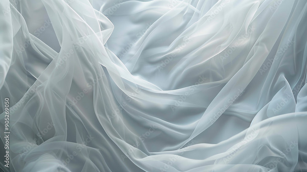 Obraz premium Delicate White Fabric Texture in Soft Focus