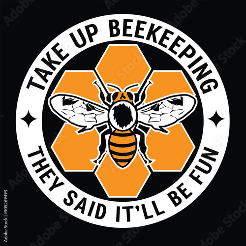 Vintage Beekeeping , beekeeper, underestimate an old man t-shirt design