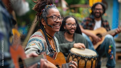 Collaborative music sessions in community spaces