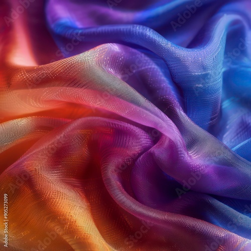 close up of a cloth of different gradient colors