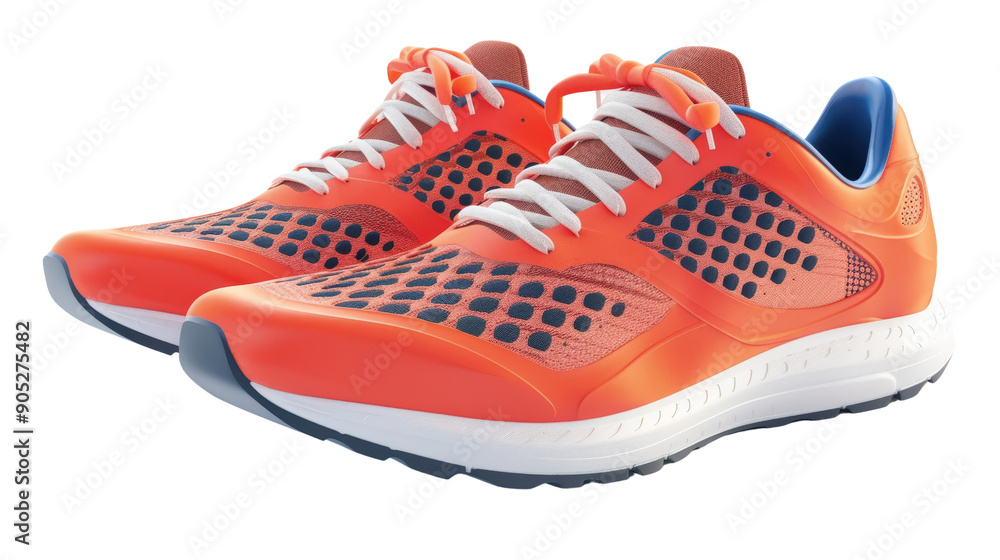 Orange Running Shoes with White Laces Orange Running Shoes with White Laces