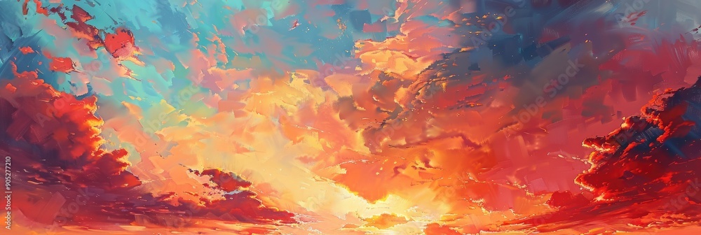 Blazing Sunset Sky Blazing Sunset Sky
