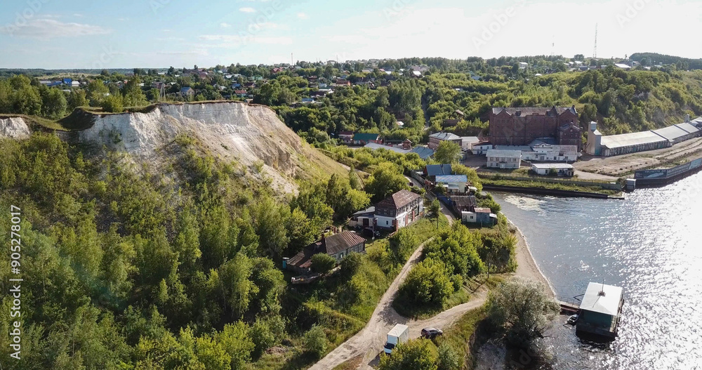 Cliff on the river bank