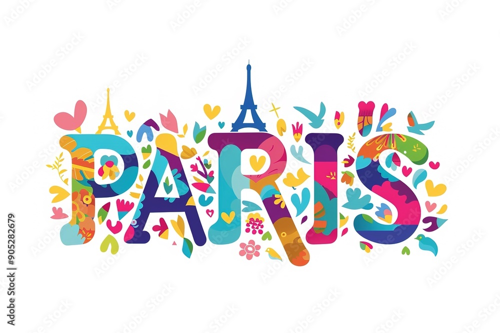 Vector card with French elements Vector card with French elements