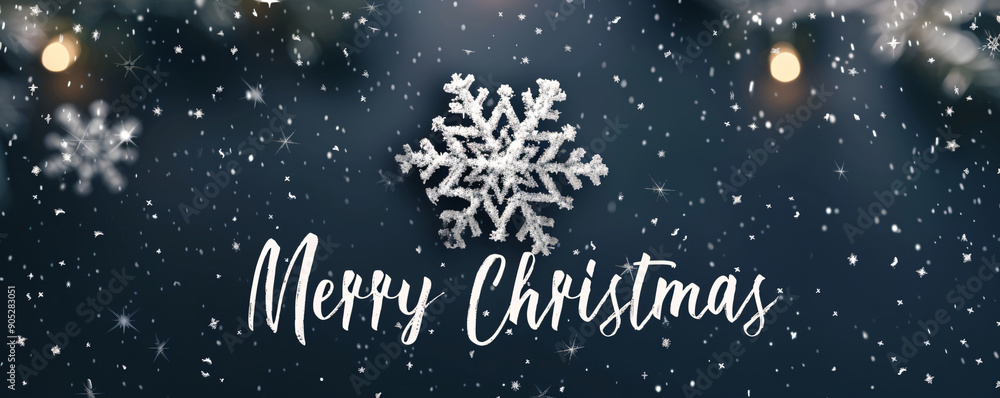 Minimalist Christmas banner with a white snowflake and 'Merry Christmas' text on a gray background, ideal for holiday greetings, social media posts, and seasonal promotions Minimalist Christmas banner with a white snowflake and 'Merry Christmas' text on a gray background, ideal for holiday greetings, social media posts, and seasonal promotions