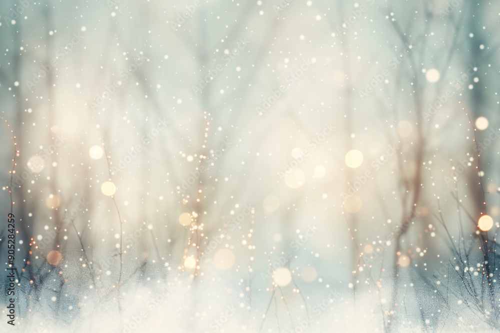 Magical winter street with glowing lights and snowfall, perfect for holiday-themed designs, festive greetings, and seasonal promotional materials Magical winter street with glowing lights and snowfall, perfect for holiday-themed designs, festive greetings, and seasonal promotional materials