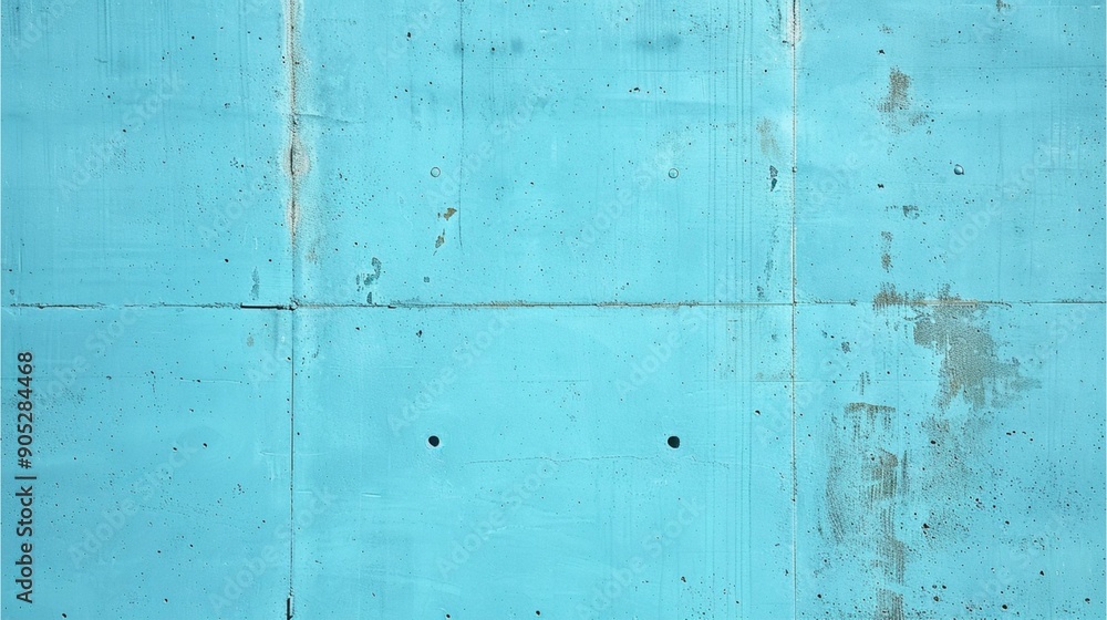 Obraz premium Blank concrete, Blue Cyan Wall Texture.
