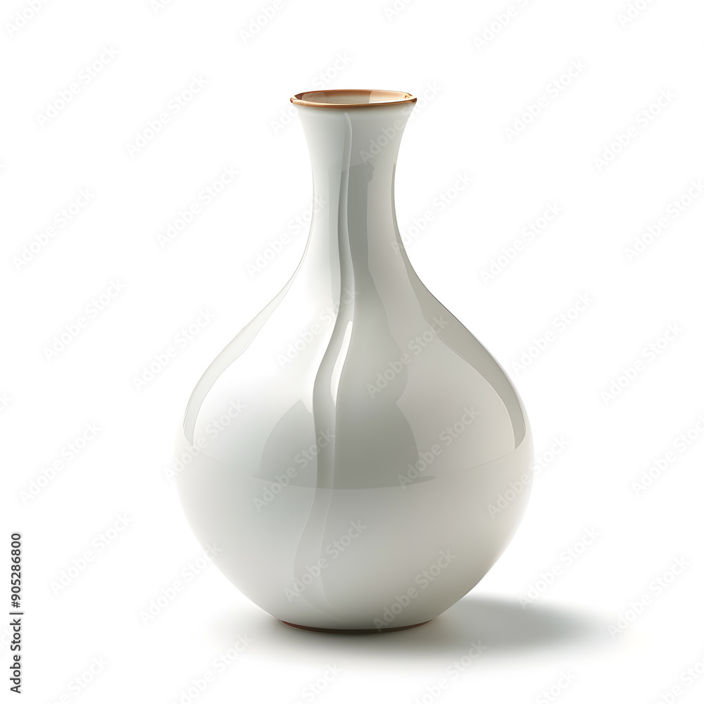 White ceramic vase isolated on white background White ceramic vase isolated on white background