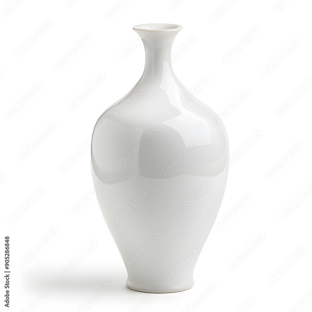 White ceramic vase isolated on white background White ceramic vase isolated on white background