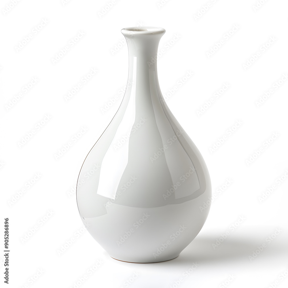 White ceramic vase isolated on white background White ceramic vase isolated on white background