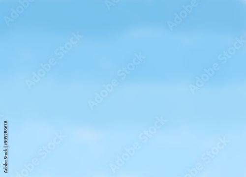 Beautiful, blue summer sky with fluffy clouds