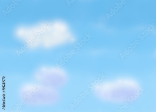clouds moving on sunny day with blue sky background