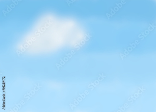 clouds moving on sunny day with blue sky background