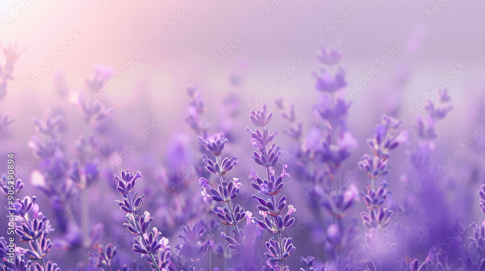 Fototapeta premium A soft lavender background with a subtle gradient effect, transitioning from a light lavender at the top to a deeper lavender at the bottom. The smooth transition creates a calming and serene