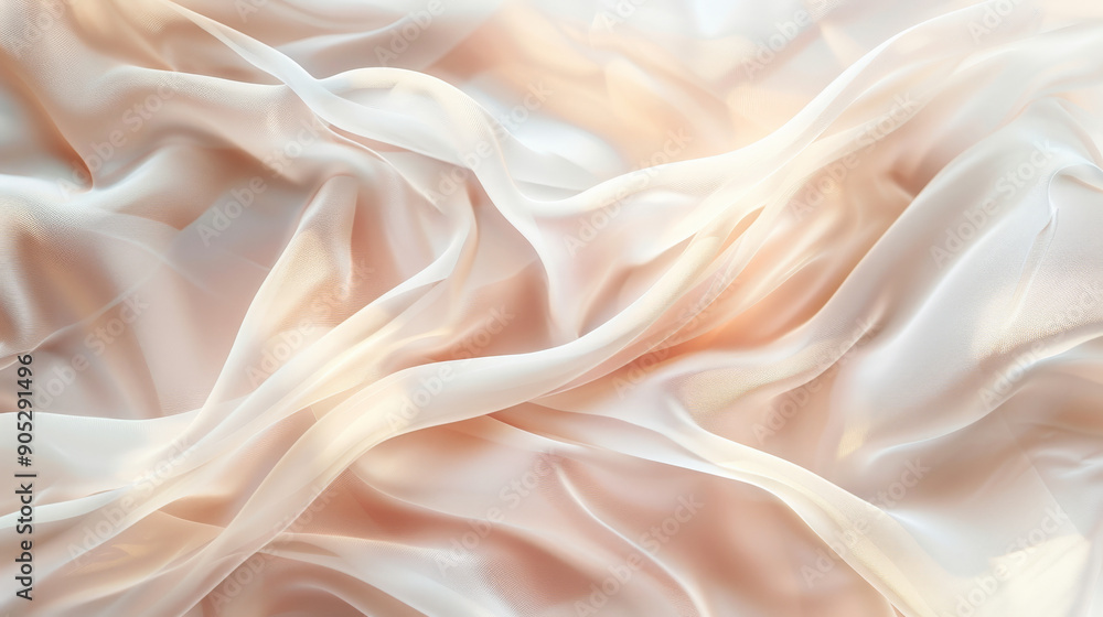 A pearl color background with a light, airy chiffon texture. The flowing fabric adds a delicate and ethereal feel. A pearl color background with a light, airy chiffon texture. The flowing fabric adds a delicate and ethereal feel.