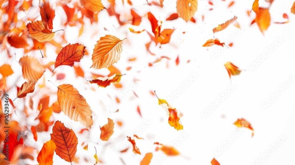 Beautiful banner with autumn leaves on a white background and space for an inscription Beautiful banner with autumn leaves on a white background and space for an inscription