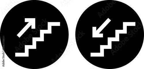 basement icon. stair down and stair up