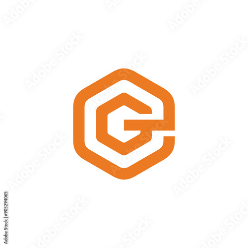 Hexagon Letter G Logo design vector template