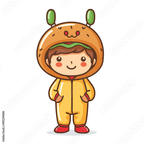 Wallpaper Mural Child dressed cute animal, smiling costume, happy cartoon. Playful kid wearing character outfit, cheerful, childs party fun. Young child adorable mascot suit, enjoying carnival theme Torontodigital.ca