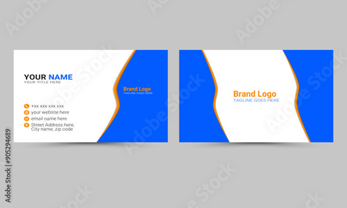 Clean vector Creative modern professional simple business card for design identity 