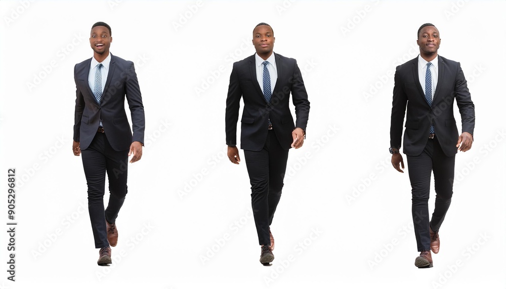 Full body photo of a walking black businessman. Full body photo PNG with transparent background precisely cut out with clipping path. Full body photo of a walking black businessman. Full body photo PNG with transparent background precisely cut out with clipping path.