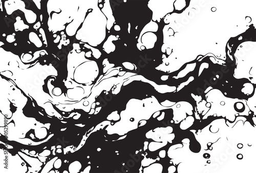 Beautiful abstraction of liquid paints in slow blending flow mixing together gently