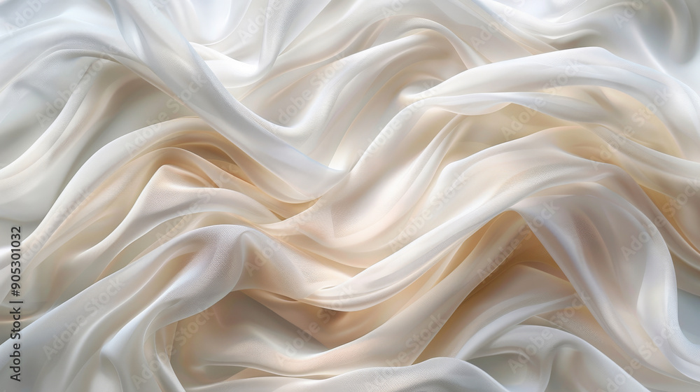 A pearl color background with a light, airy chiffon texture. The flowing fabric adds a delicate and ethereal feel. A pearl color background with a light, airy chiffon texture. The flowing fabric adds a delicate and ethereal feel.