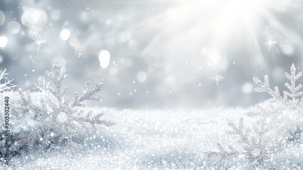 Snow-covered silver background with sparkling white snowflakes, giving an elegant Christmas winter design. The silver backdrop adds a sophisticated touch. Snow-covered silver background with sparkling white snowflakes, giving an elegant Christmas winter design. The silver backdrop adds a sophisticated touch.