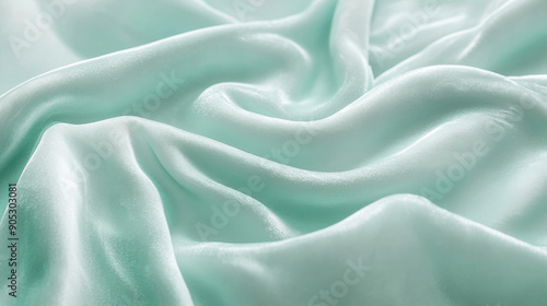 A mint abstract background with a soft, velvety texture. The plush surface adds a touch of luxury and comfort.