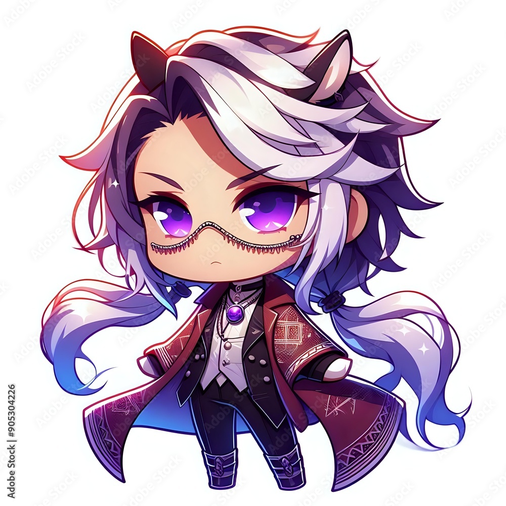 Mystical Blue-Eyed Feline Character Mystical Blue-Eyed Feline Character
