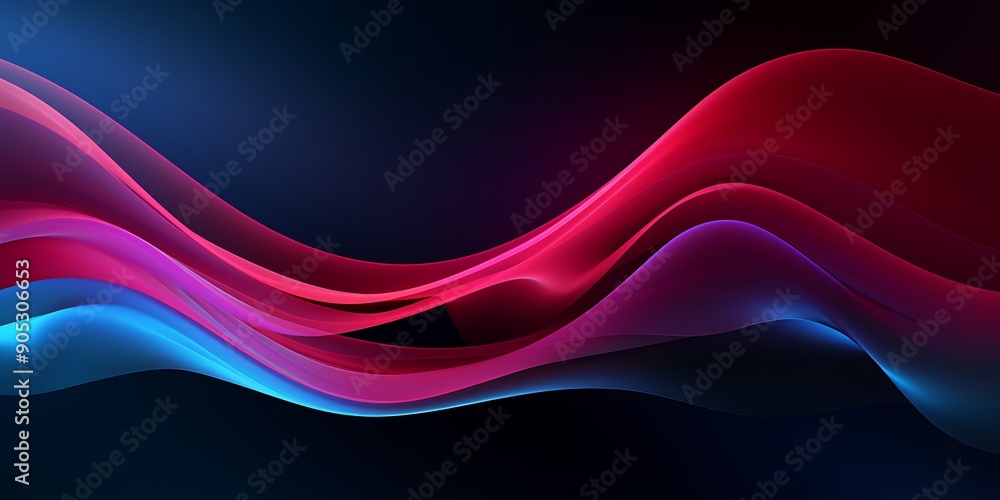Abstract background with wavy lines on a dark gradient, vector illustration, flat design, minimalism, simple shapes, no shadows, vector art. Abstract background with wavy lines on a dark gradient, vector illustration, flat design, minimalism, simple shapes, no shadows, vector art.