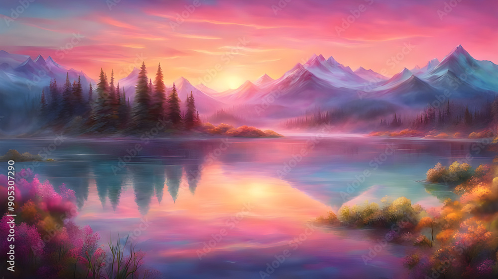 Serene Glassmorphism Landscape Serene Glassmorphism Landscape