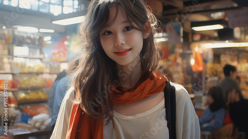 Wallpaper Mural Beautiful woman enjoying shopping. Torontodigital.ca