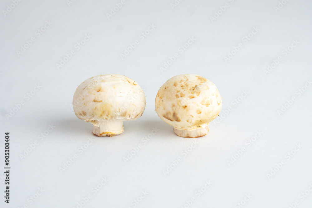 Fresh shiitake mushroom on isolated white background Fresh shiitake mushroom on isolated white background