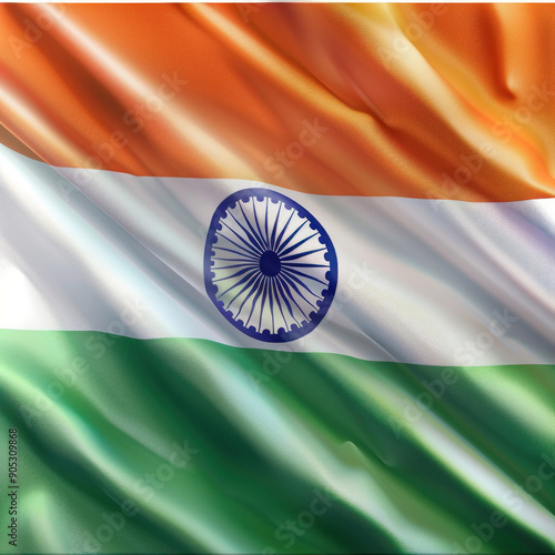 Indian national tricolor flag. independence day concept. photo