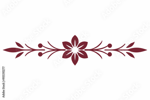 floral divider vector element illustration