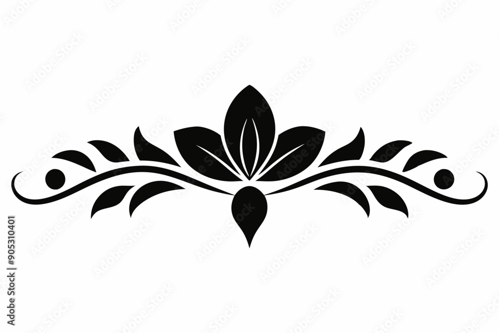 Obraz premium floral divider vector element illustration