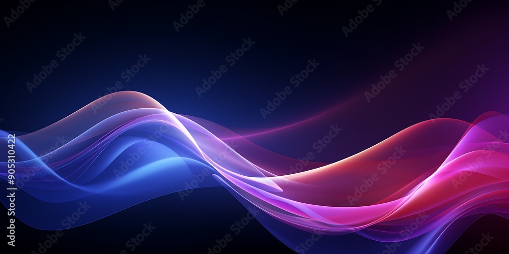 Abstract background with wavy lines on a dark gradient, vector illustration, flat design, minimalism, simple shapes, no shadows, vector art. Abstract background with wavy lines on a dark gradient, vector illustration, flat design, minimalism, simple shapes, no shadows, vector art.