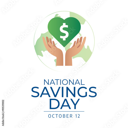 National Savings Day vector design template good for celebration usage. National Savings Day design. flat desing. eps 10.
