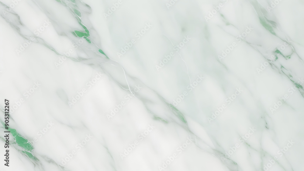 Obraz premium High resolution illustration white and light green marble texture abstract background.