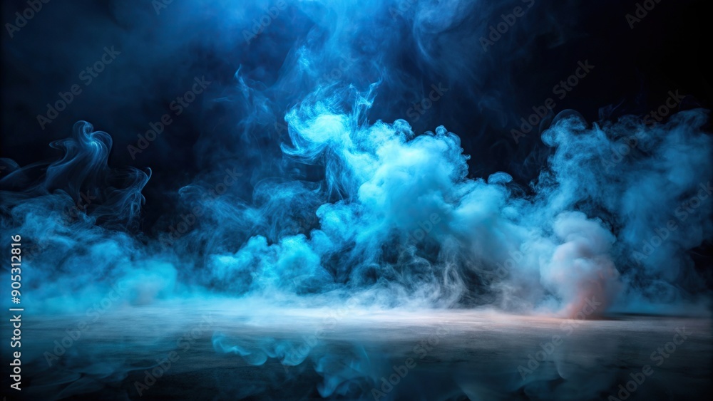Black scene with blue smoke in the background, blue mist on the ground, fog backdrop, minimalist, isolated, mysterious, abstract, background, hazy, creative, mysterious, minimalist, texture Black scene with blue smoke in the background, blue mist on the ground, fog backdrop, minimalist, isolated, mysterious, abstract, background, hazy, creative, mysterious, minimalist, texture