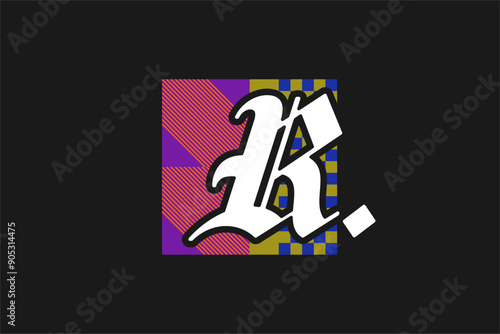 geometrical modern pattern tshirt design streetwear vector, ready for printing