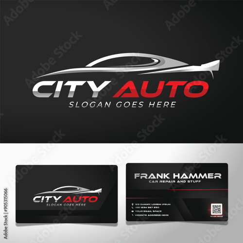 automotive logo and business card
