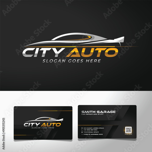 Car dealer logo and business card