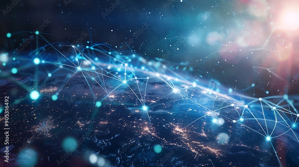 Global communication network concept Worldwide business IoT Internet of Things concept : Generative AI Global communication network concept Worldwide business IoT Internet of Things concept : Generative AI