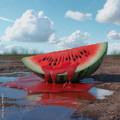 bloody watermelon slice