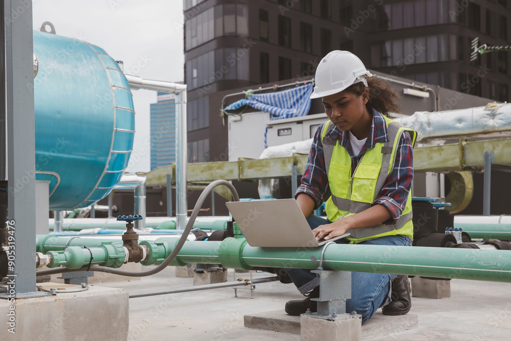 Industrial engineer work on site. engineer visit and inspection site engineer at industrial site. Inspector engineer check and working on site Industrial engineer work on site. engineer visit and inspection site engineer at industrial site. Inspector engineer check and working on site