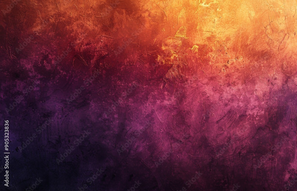 Abstract Granular Gradient Banner Background with Deep Brown, Orange, Purple, and Black Noisy Textures for Poster Titles and Design. Abstract Granular Gradient Banner Background with Deep Brown, Orange, Purple, and Black Noisy Textures for Poster Titles and Design.