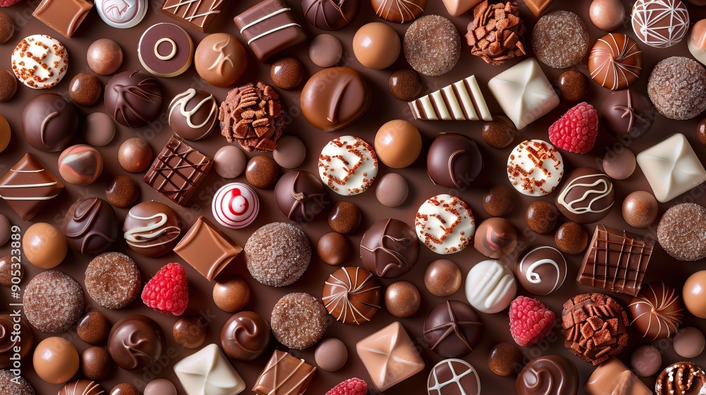 Chocolate and candies pattern colorful and sweet Chocolate and candies pattern colorful and sweet